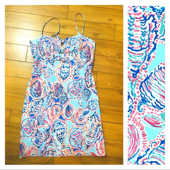 Size 2 EEUC Shell Me About It dress with bow front - Picture 1 of 1